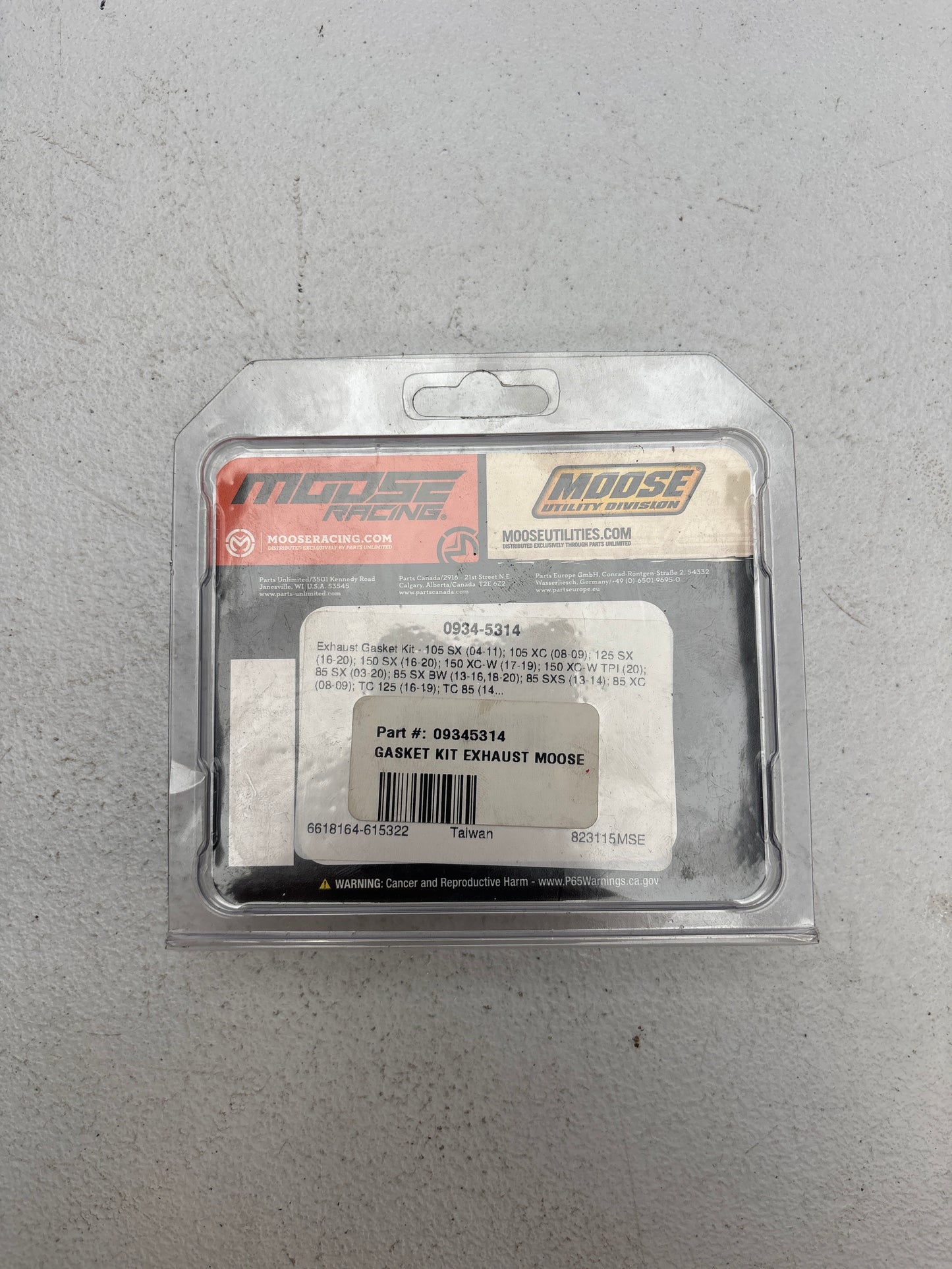 NEW Moose Racing Exhaust Gasket Kit PN# 09345314 #C23